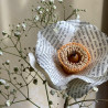 Branche fleurie simple perle bois