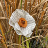 Branche fleurie simple perle bois