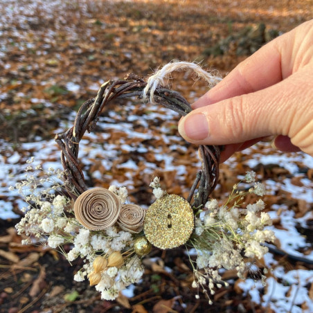 Mini couronne fleurie