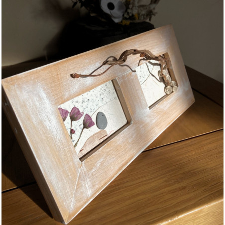 Cadre double "L'oiseau et sa branche"