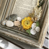 Cadre vintage fleuri jaune