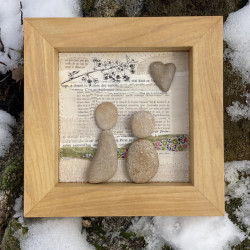 Cadre "Amour de galet"