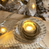 Guirlande lumineuse fleurs de papier