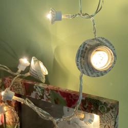 Guirlande lumineuse fleurs de papier
